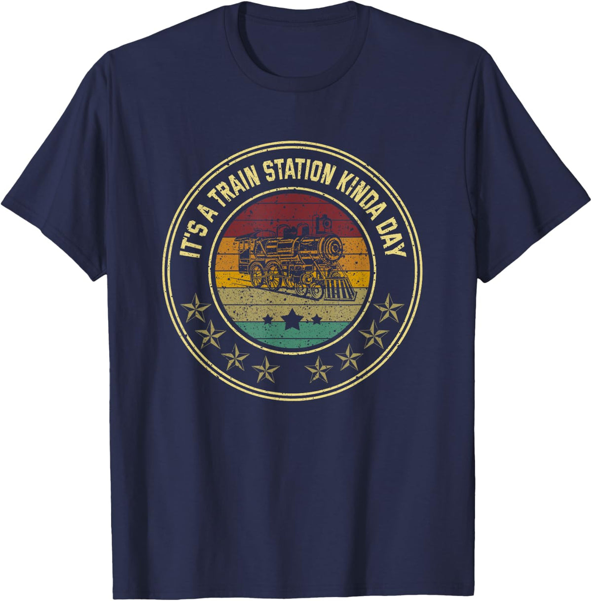 Could Be A Train Station Kinda Day T-Shirt - Navy Blue