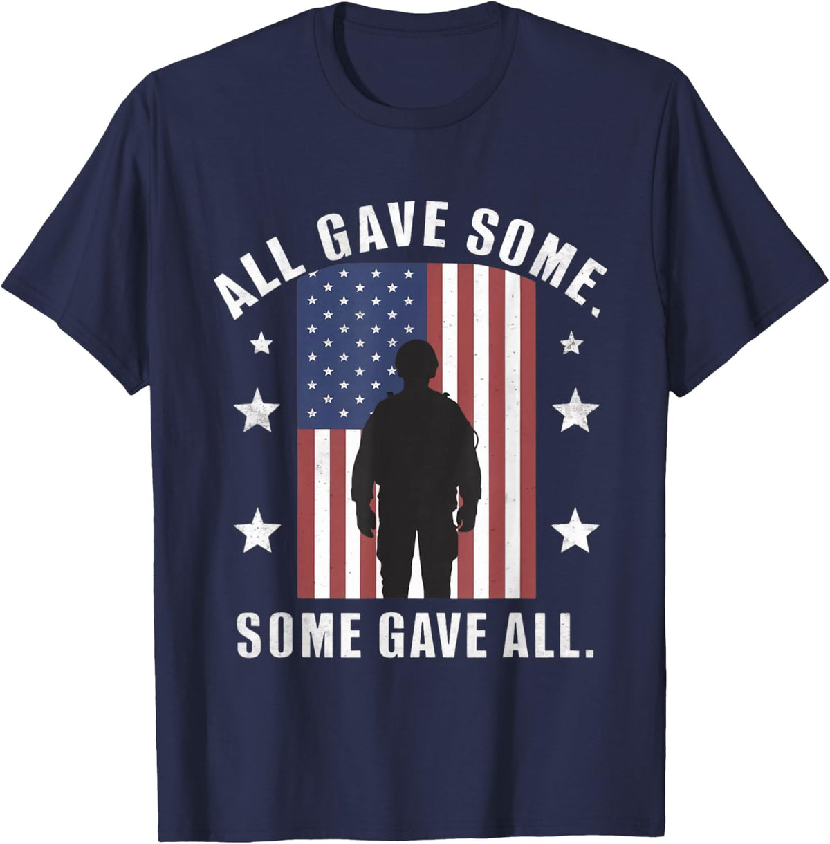 Some Gave All Memorial Day Men Veterans Partiotic American T-Shirt - Navy Blue
