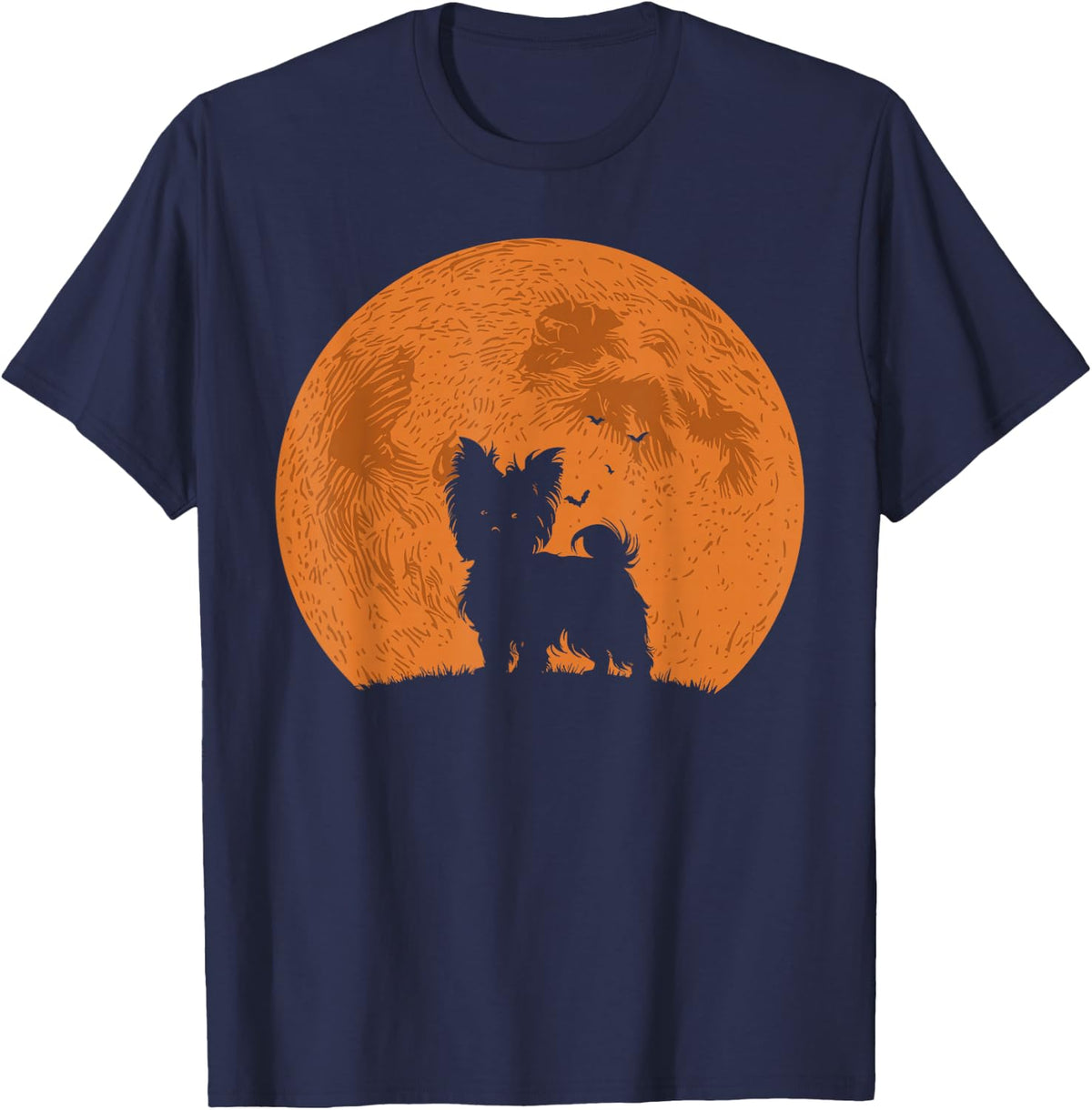 Chihuahua Moon Lover Dog T-Shirt - Navy Blue