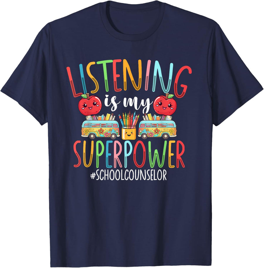 School Guidance & School Counselor T-Shirt - Navy Blue