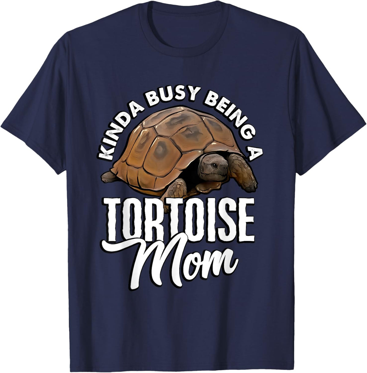 Tortoise Mom T-Shirt - Navy Blue