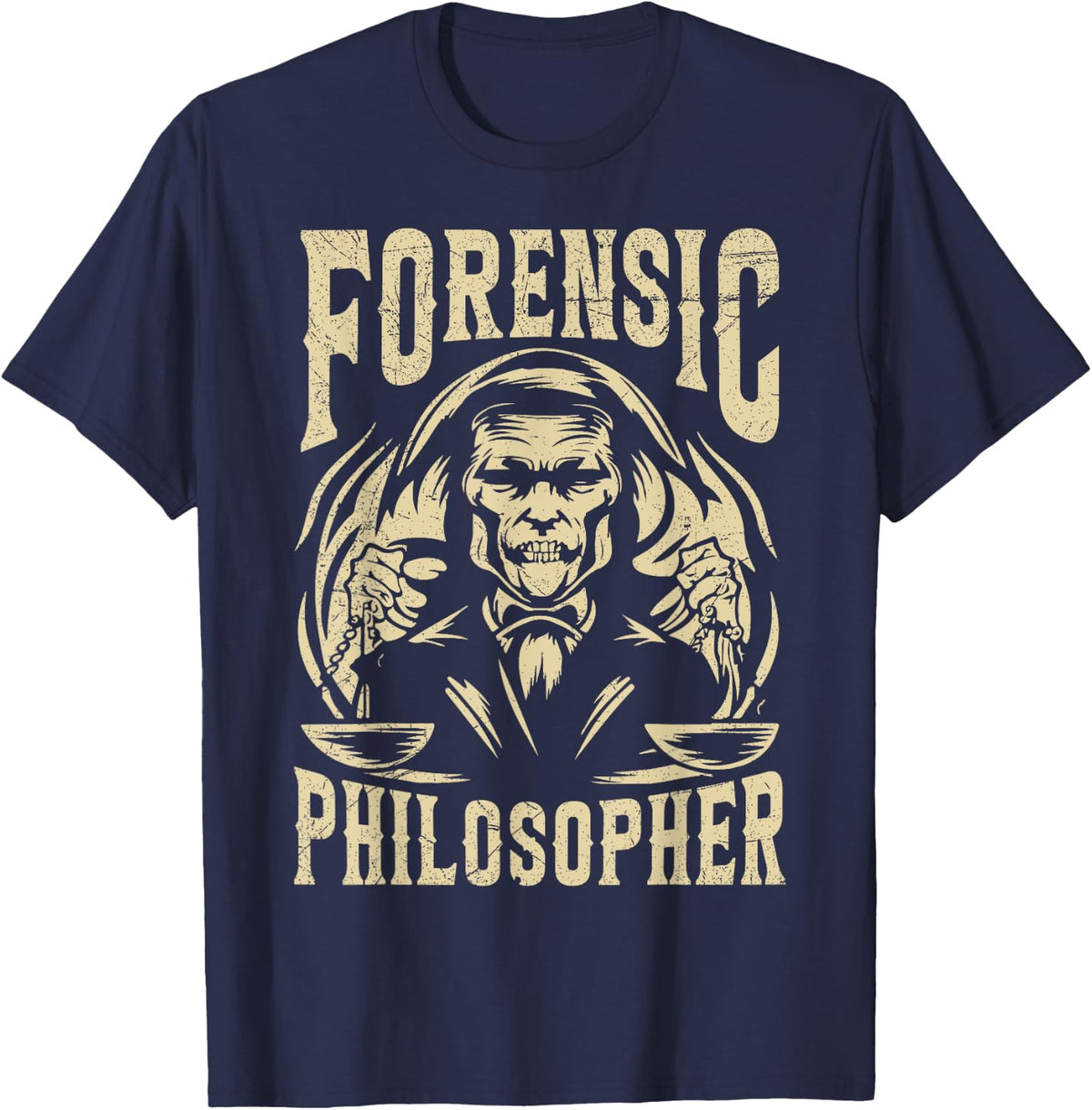 Forensic Philosopher Coroner T-Shirt - Navy Blue
