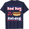 4th of July Bad Day to Be A Hotdog Funny Food Men Women Kids T-Shirt - Navy Blue