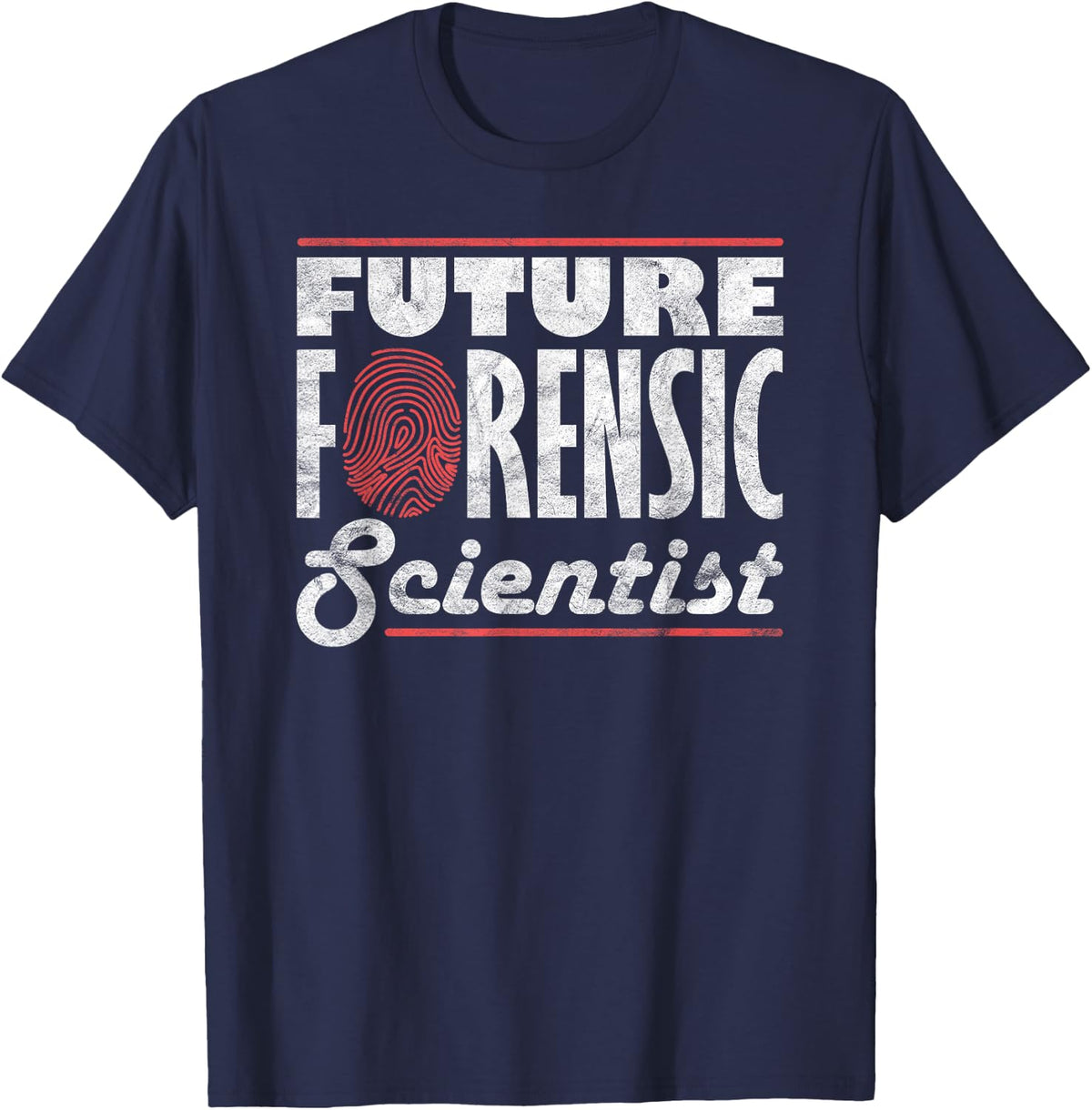 Future Forensic Scientist T-Shirt Forensic Science Tees Lab Shirts For Men Women - Navy Blue