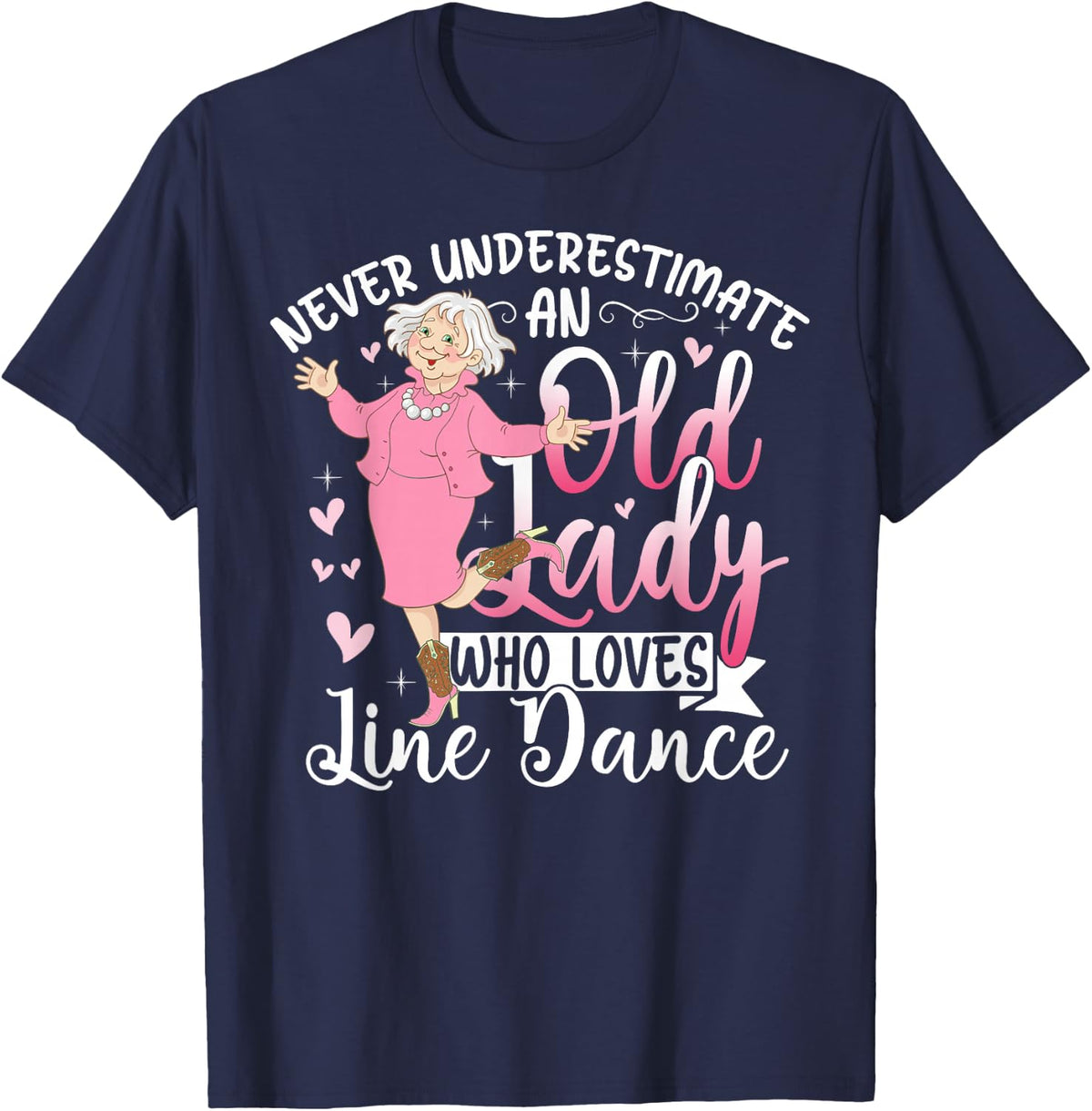 Line Dancing Choreographer Dance Teacher Grandma Dancer Gift T-Shirt - Navy Blue