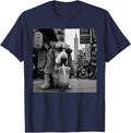Funny Boba Tea Basset Hound T-Shirt - Navy Blue