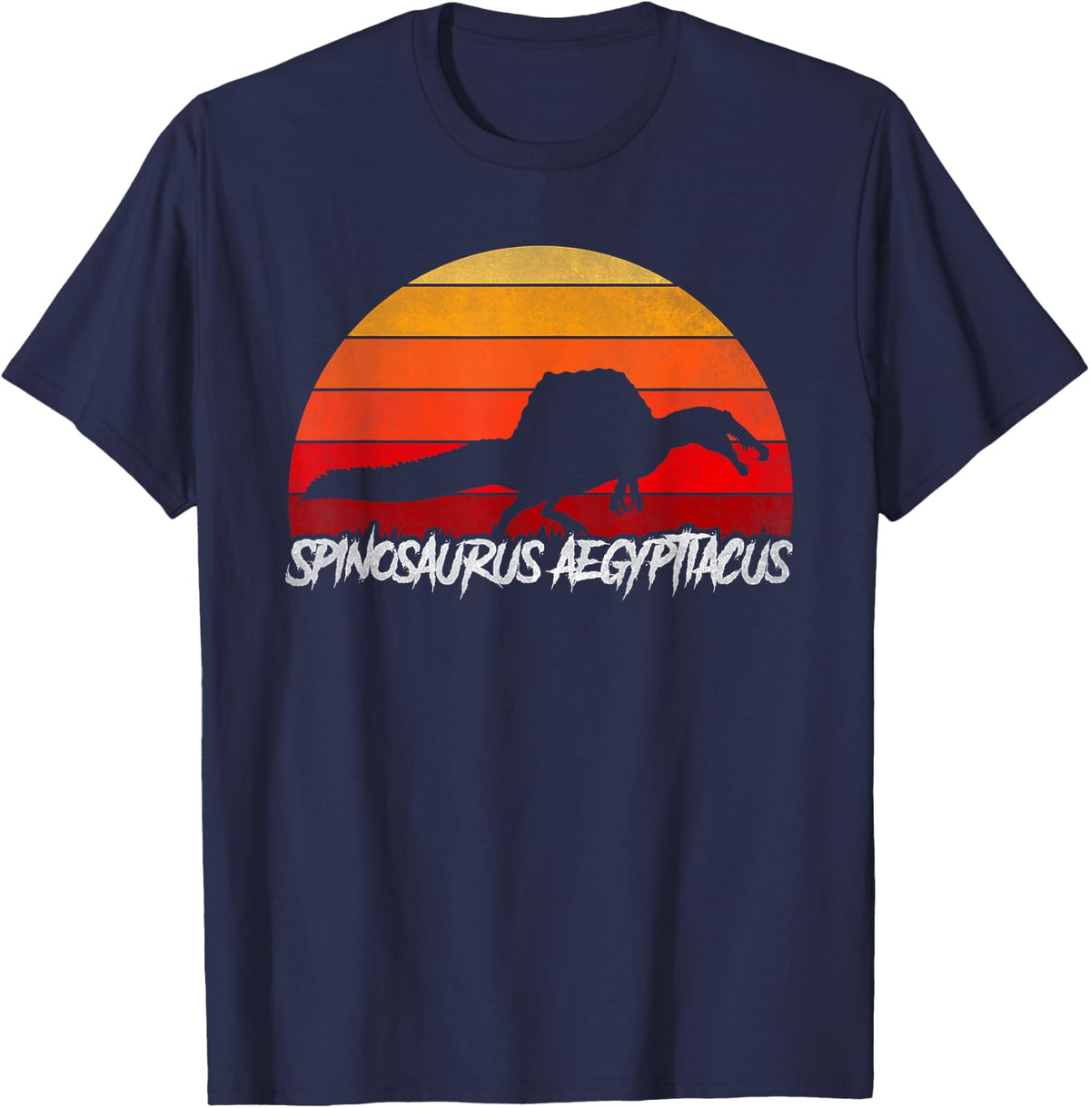 Spinosaurus Aegyptiacus - Accurate Dinosaur Paleontologist T-Shirt - Navy Blue