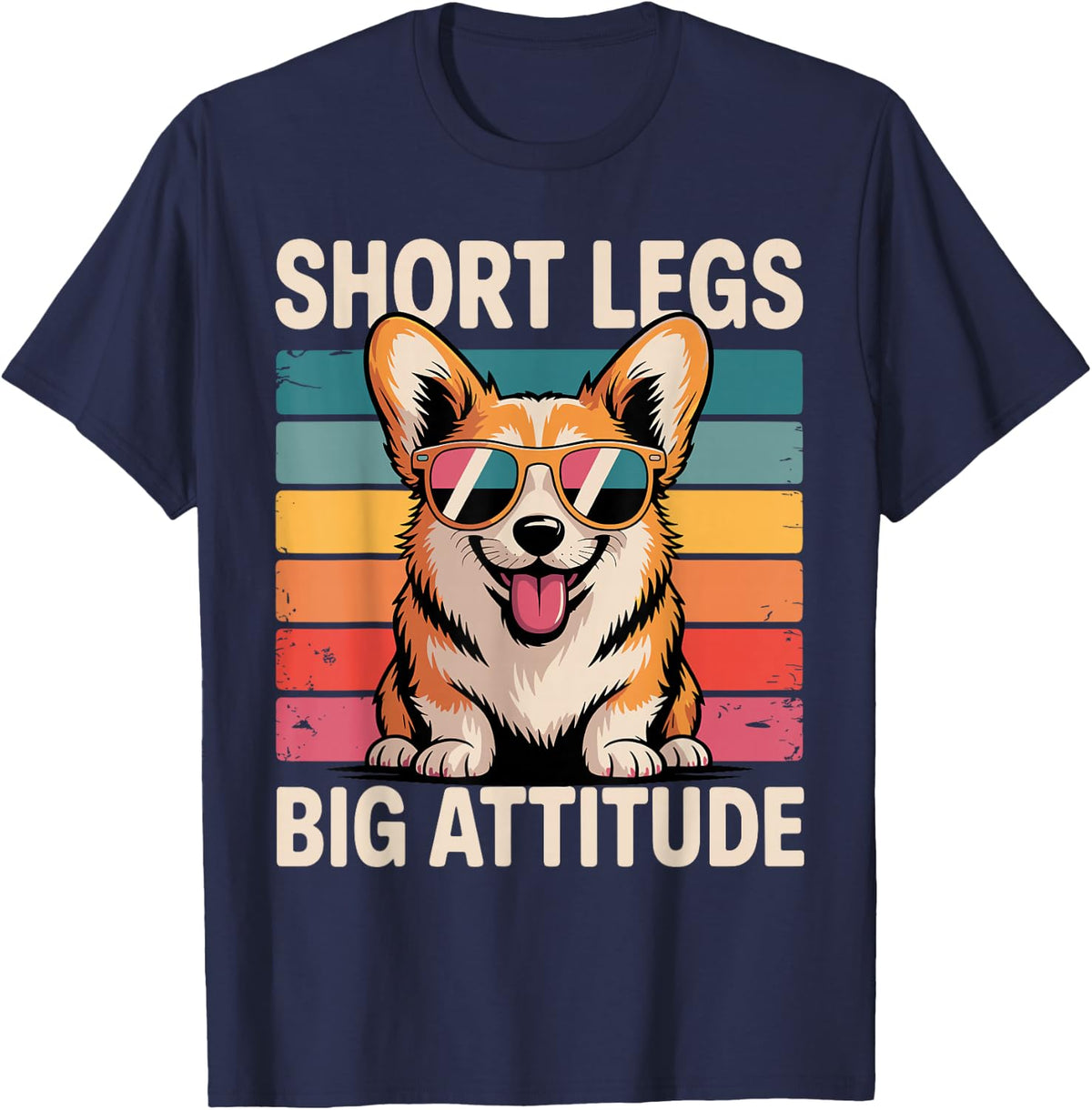 Funny Corgi Design for Men Women Kids Pet Dog Corgi Lovers T-Shirt - Navy Blue