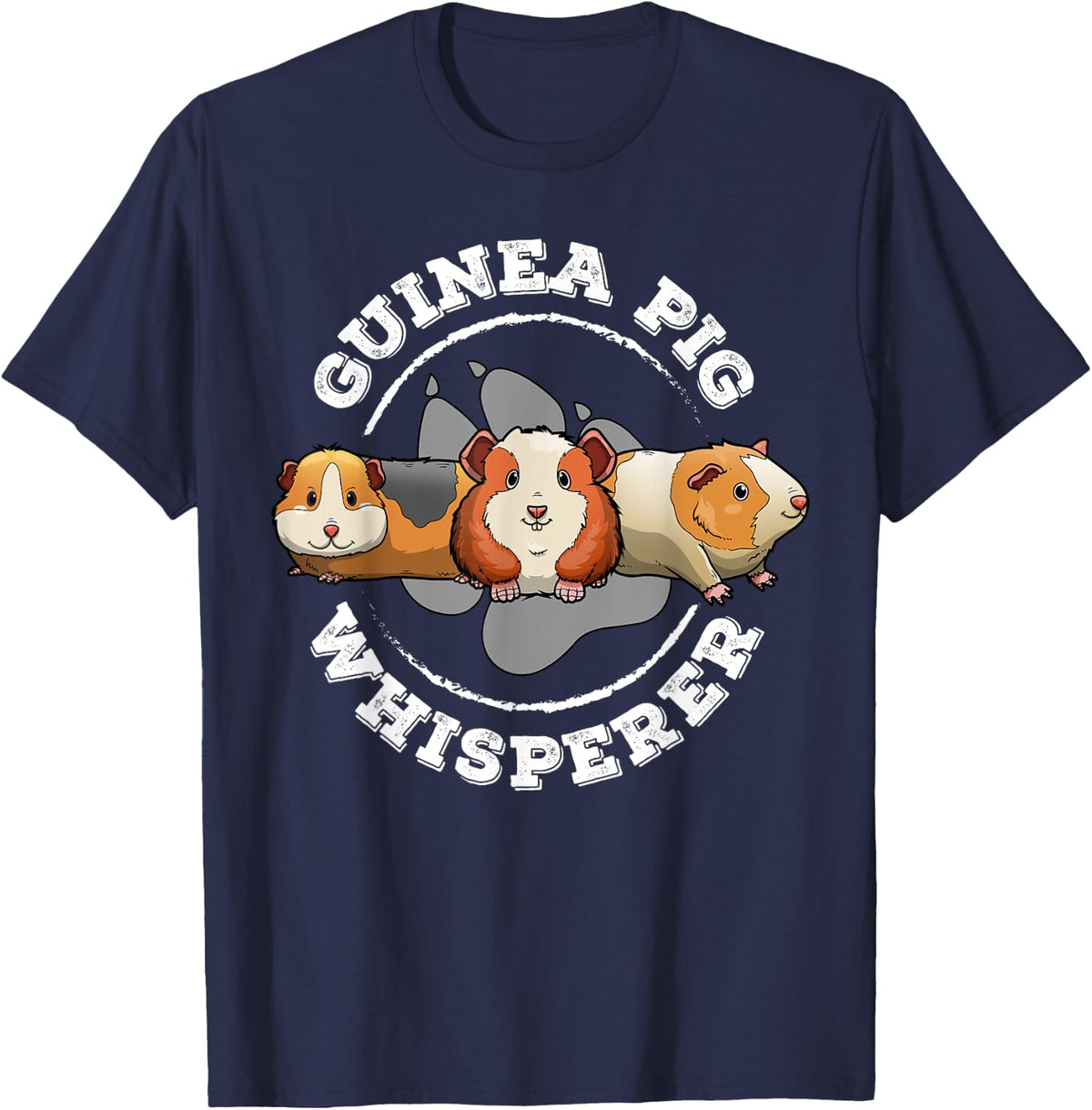 Guinea Pig Whisperer Funny Furry Pet Kids Boys Girl Womens T-Shirt - Navy Blue