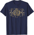 Ball Python Lover Heartbeat ECG Balls Reptile Keeper T-Shirt - Navy Blue