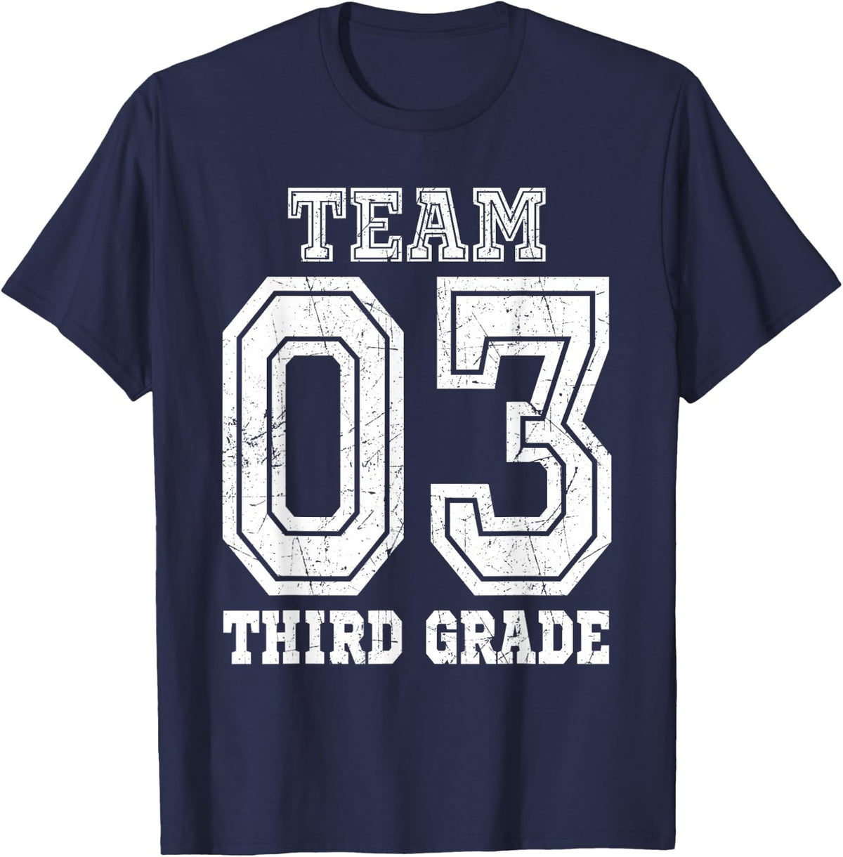 Team 3rd Grade Back To School T-Shirt Third Grade Teacher Student Tees - Navy Blue