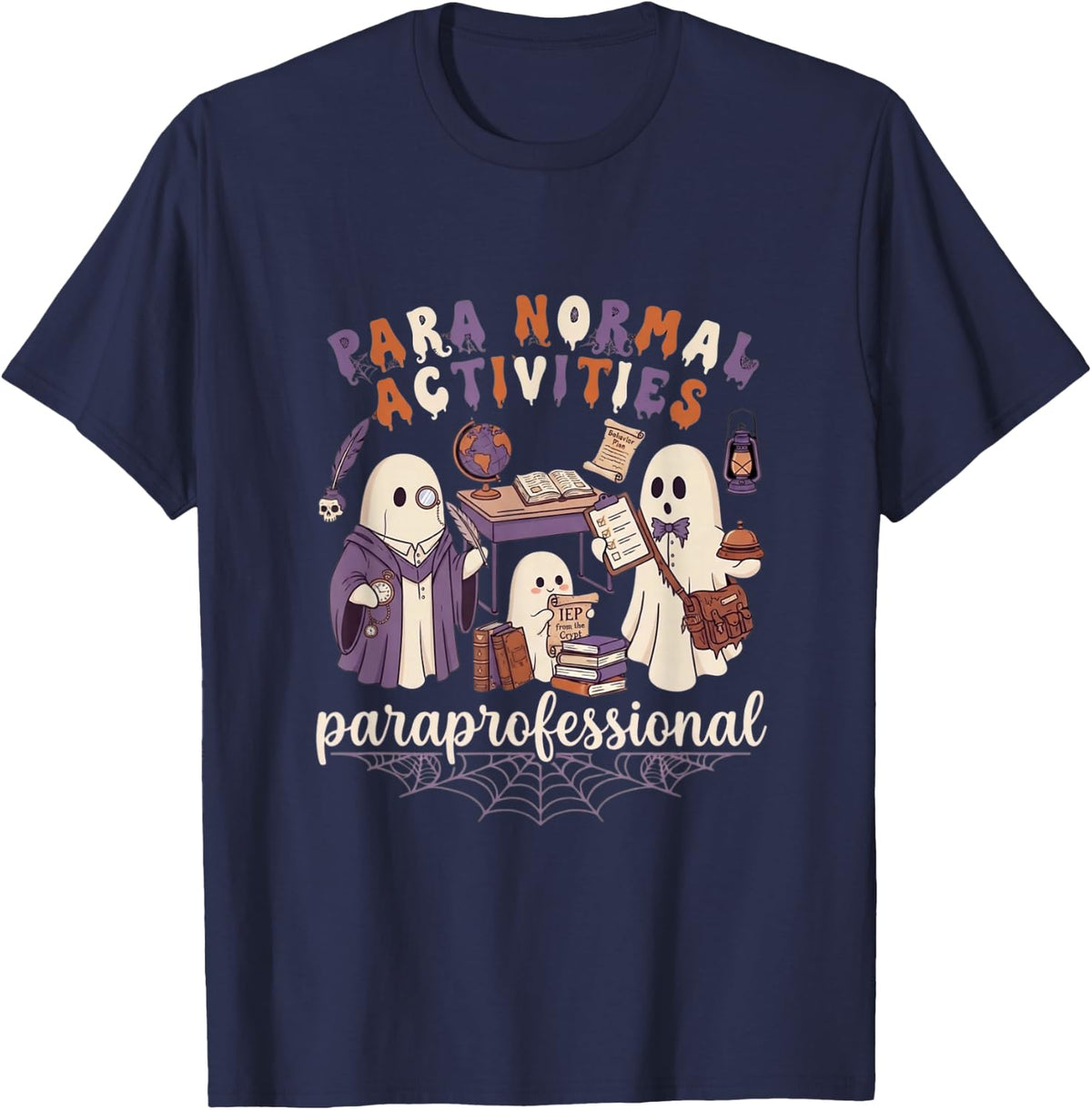 para Normal Activities Paraprofessional Halloween T-Shirt - Navy Blue