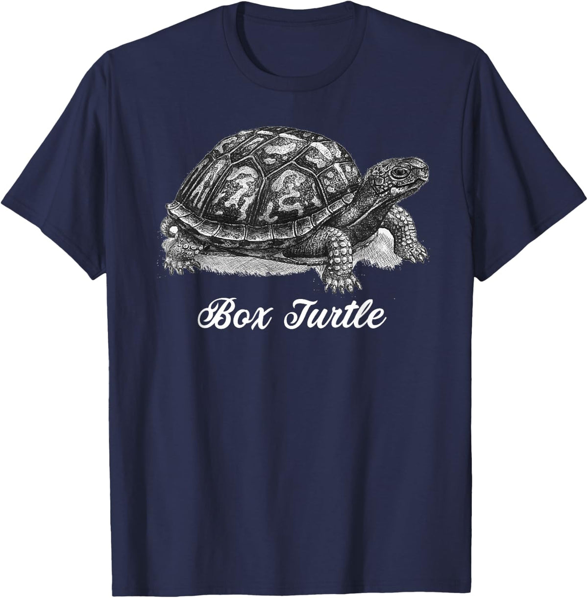Box Turtle Tee Shirt - Gift For Turtle Lovers T-Shirt - Navy Blue