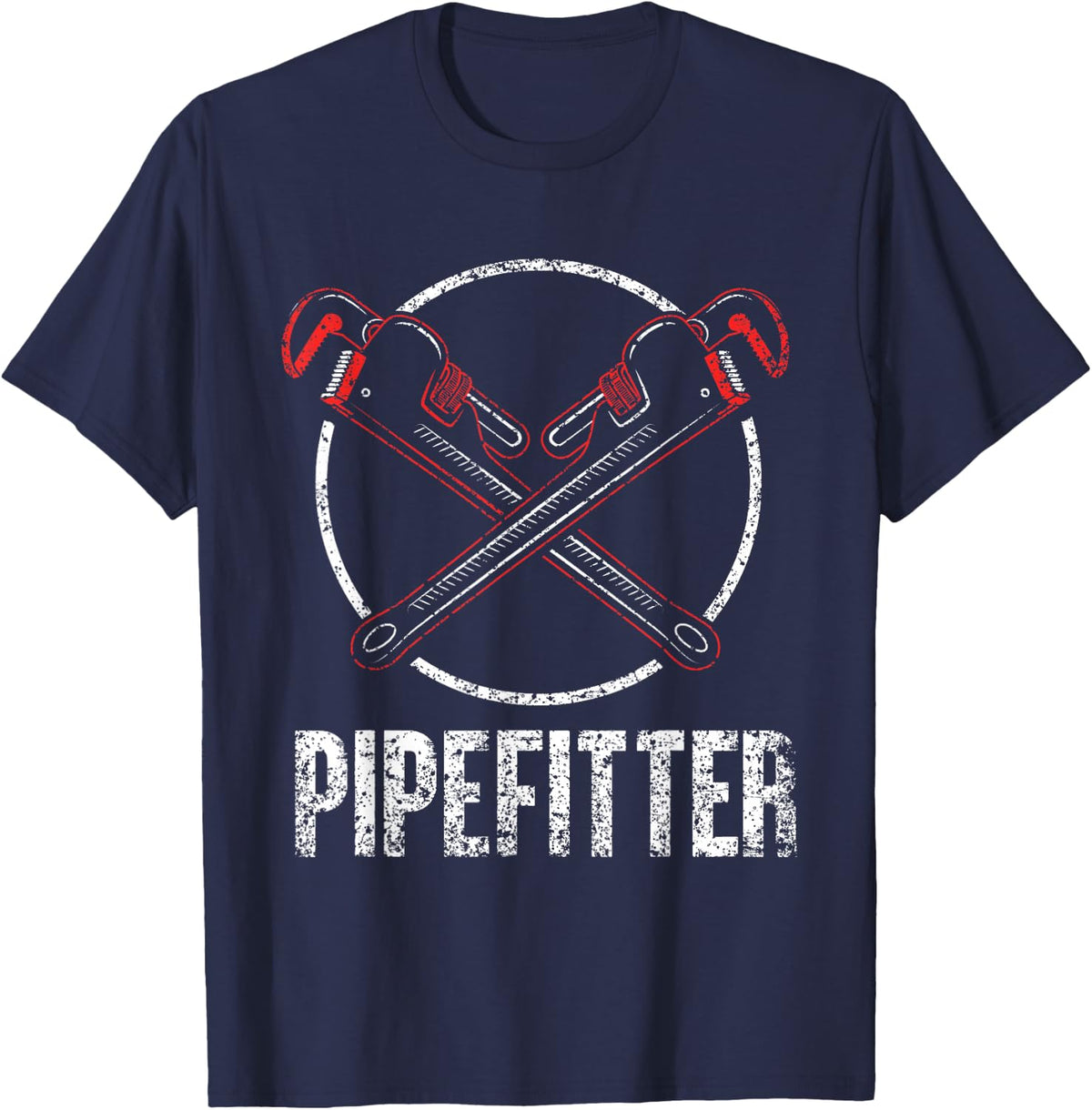 Plumber Pipe Locker Pipe Pipe Construction Plumber T-Shirt - Navy Blue