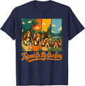 Tripped On Own Ears Basset Hound Dog T-Shirt - Navy Blue