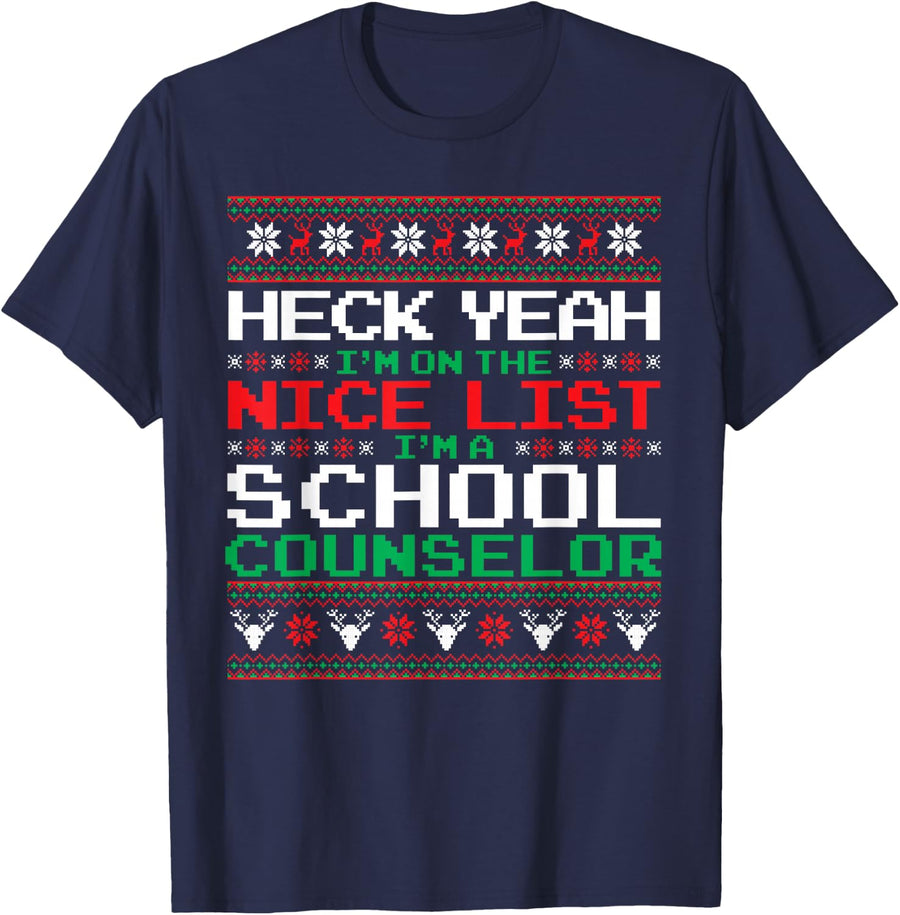 School Counselor Apparel - Funny Counselors Design T-Shirt - Navy Blue