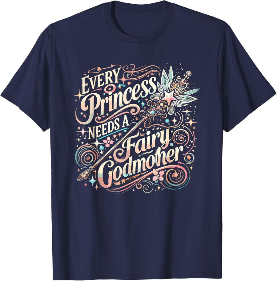 Godmother Funny Godchild Godson Goddaughter Godparent T-Shirt - Navy Blue