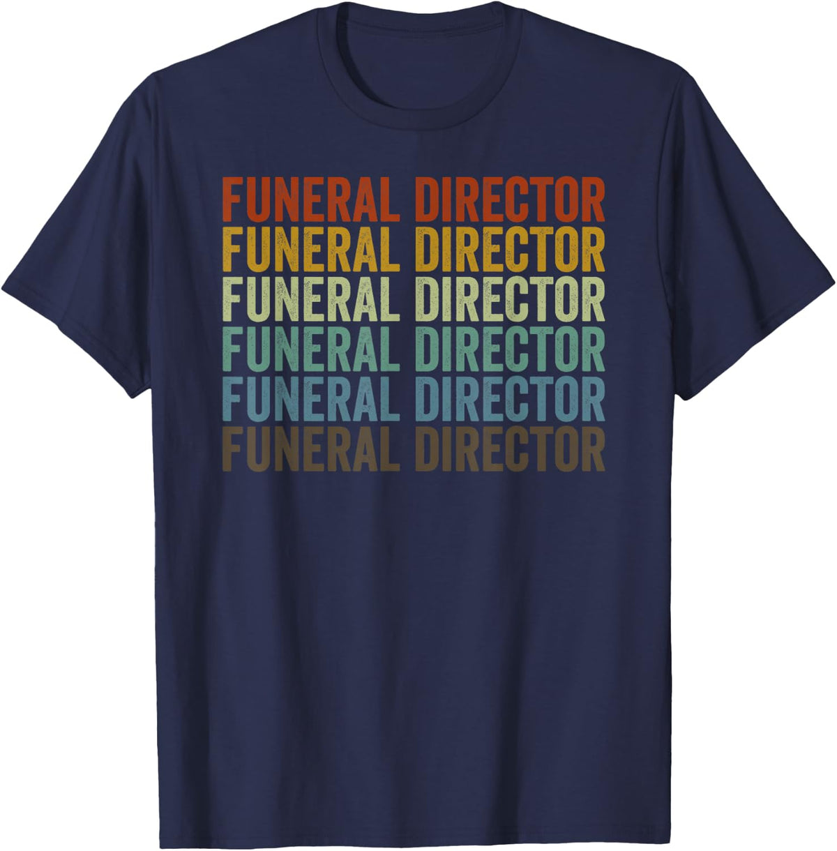 Funeral Director Retro T-Shirt - Navy Blue