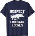 Respect The Louisiana Locals Alligators New Orleans Gator T-Shirt - Navy Blue