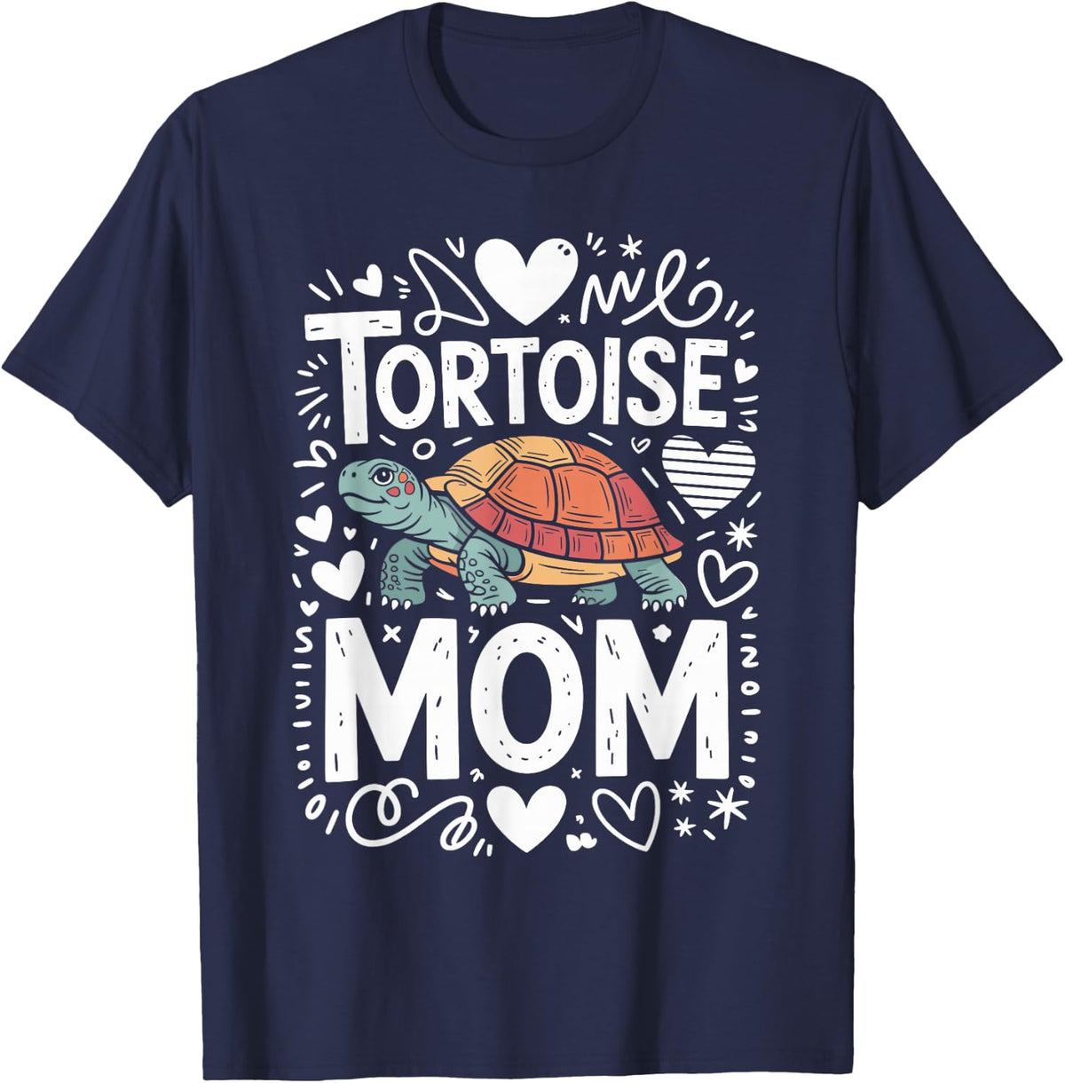 Tortoise Mom Tortoises T-Shirt - Navy Blue