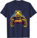 Tortoise Turtle Wildlife Nature Colorful Turtle T-Shirt - Navy Blue