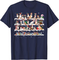 Bull Terrier Christmas Snow Layers Santa Dog Ugly Xmas T-Shirt for Men Women Kids - Navy Blue