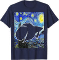 Betta Fish Starry Night Betta Fish Aquarist Fighting Fish T-Shirt - Navy Blue