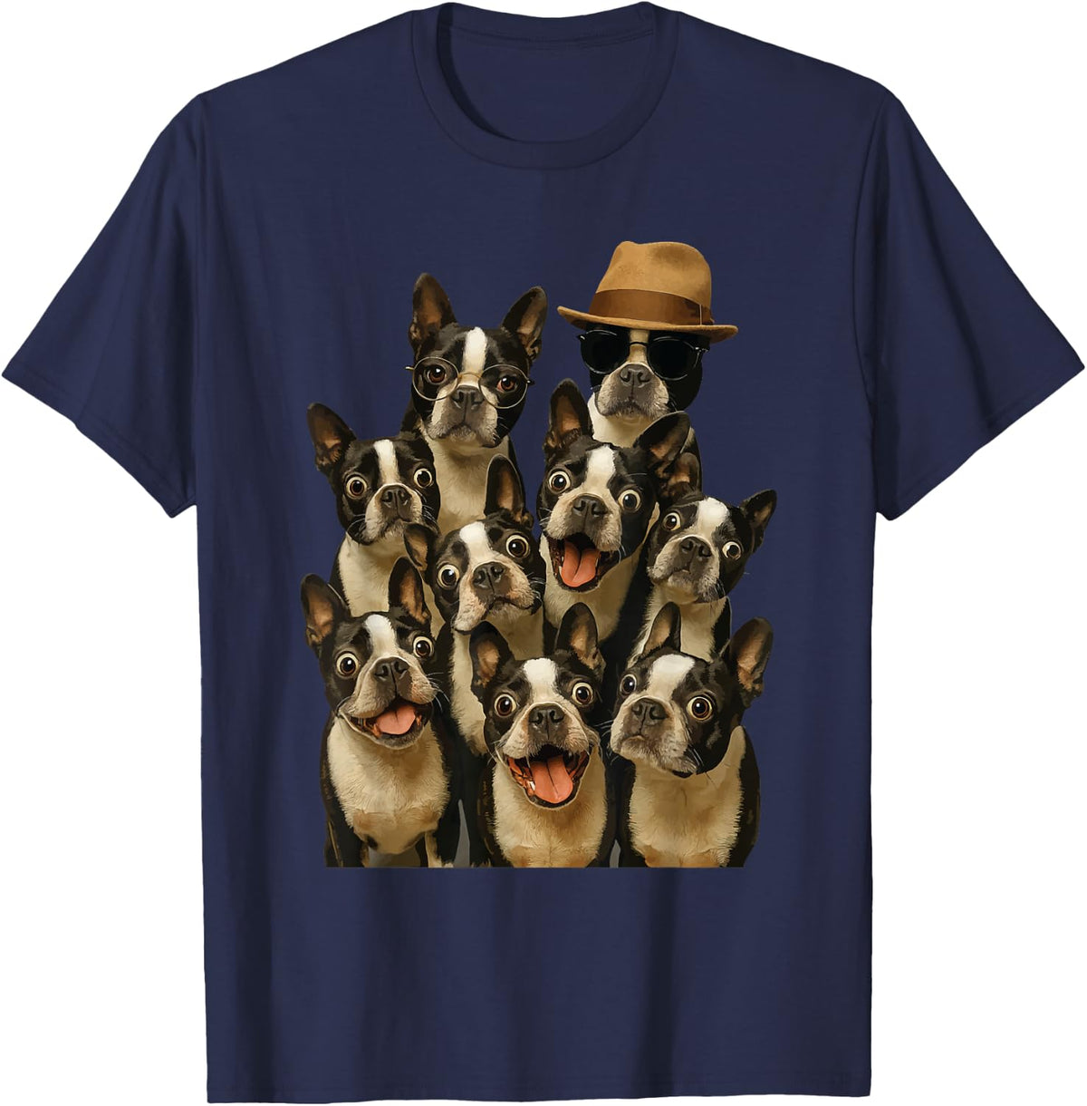 Boston Terrier T-Shirt - Navy Blue