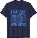 Full Tank Empty Battery - Fun Harvest Time Raccoon T-Shirt - Navy Blue