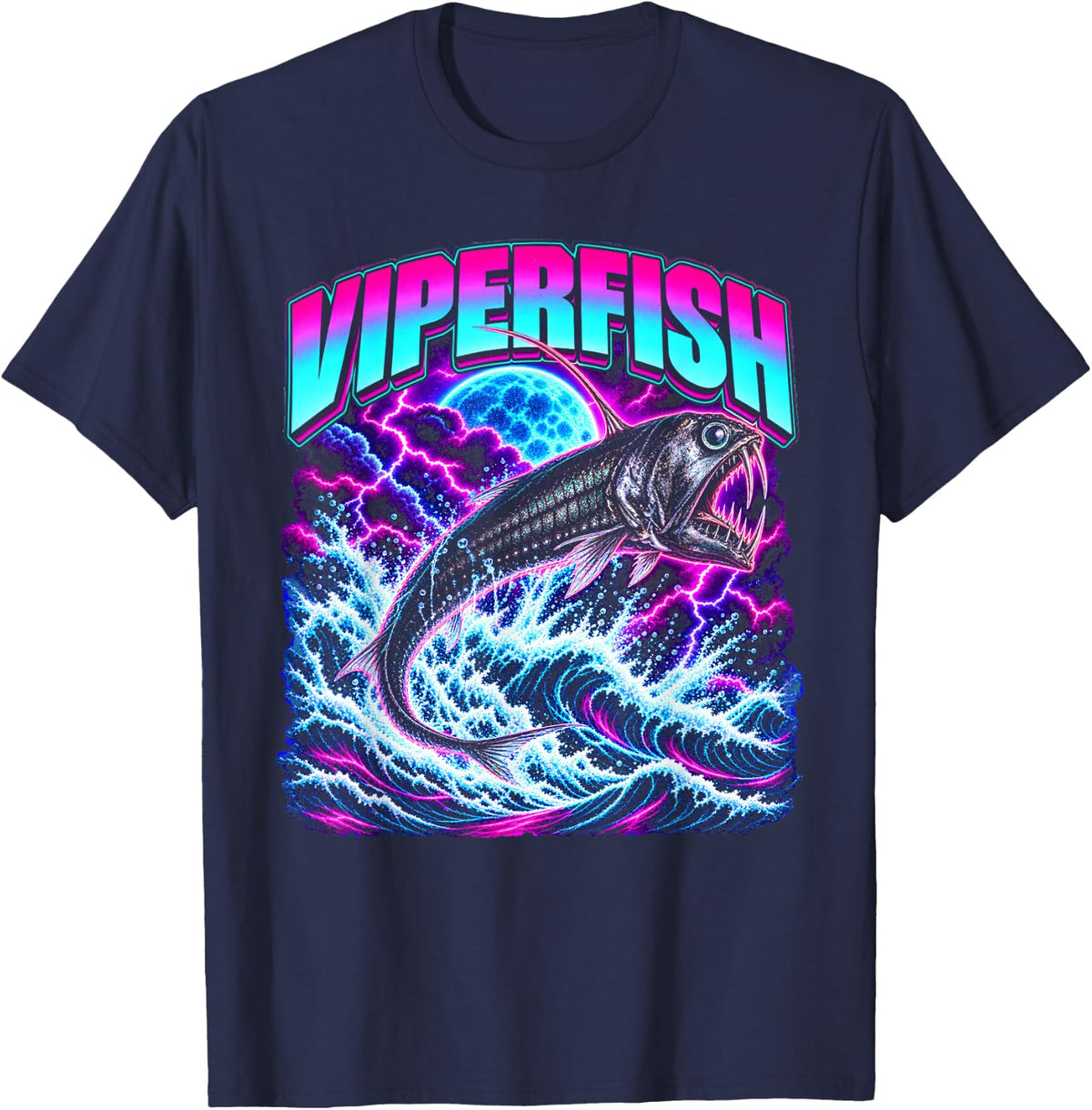 Viperfisch Fishing Deep Sea T-Shirt - Navy Blue