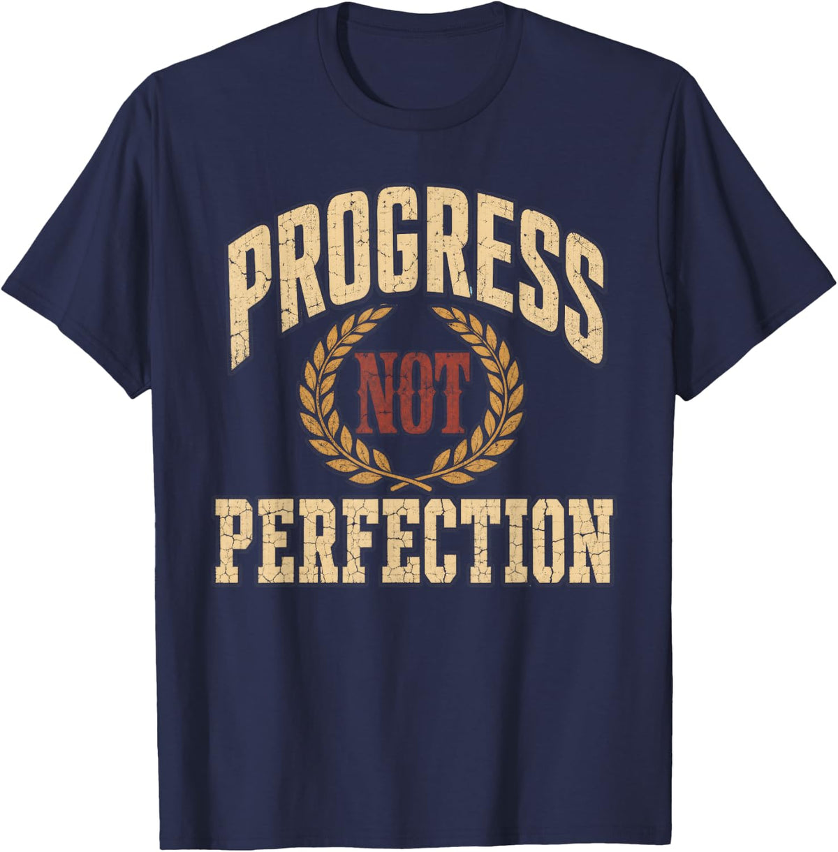 Progress Not Perfection Sped Paraprofessional T-Shirt - Navy Blue