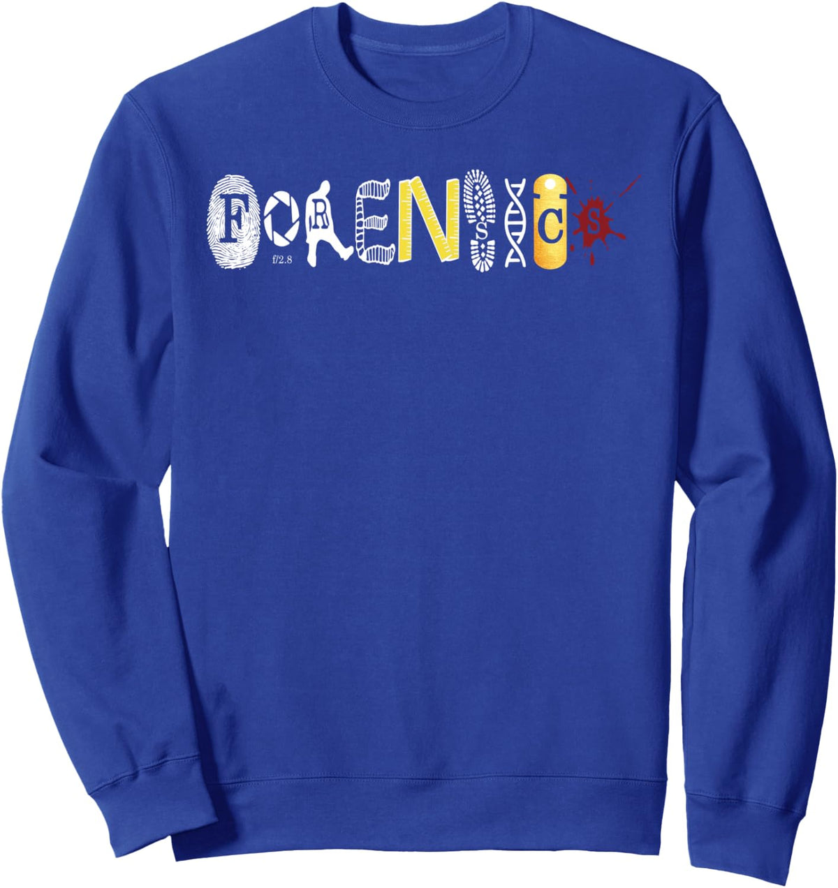 Forensics Shoe Crime Scene CSI Sweatshirt - Adult Unisex Royal Blue