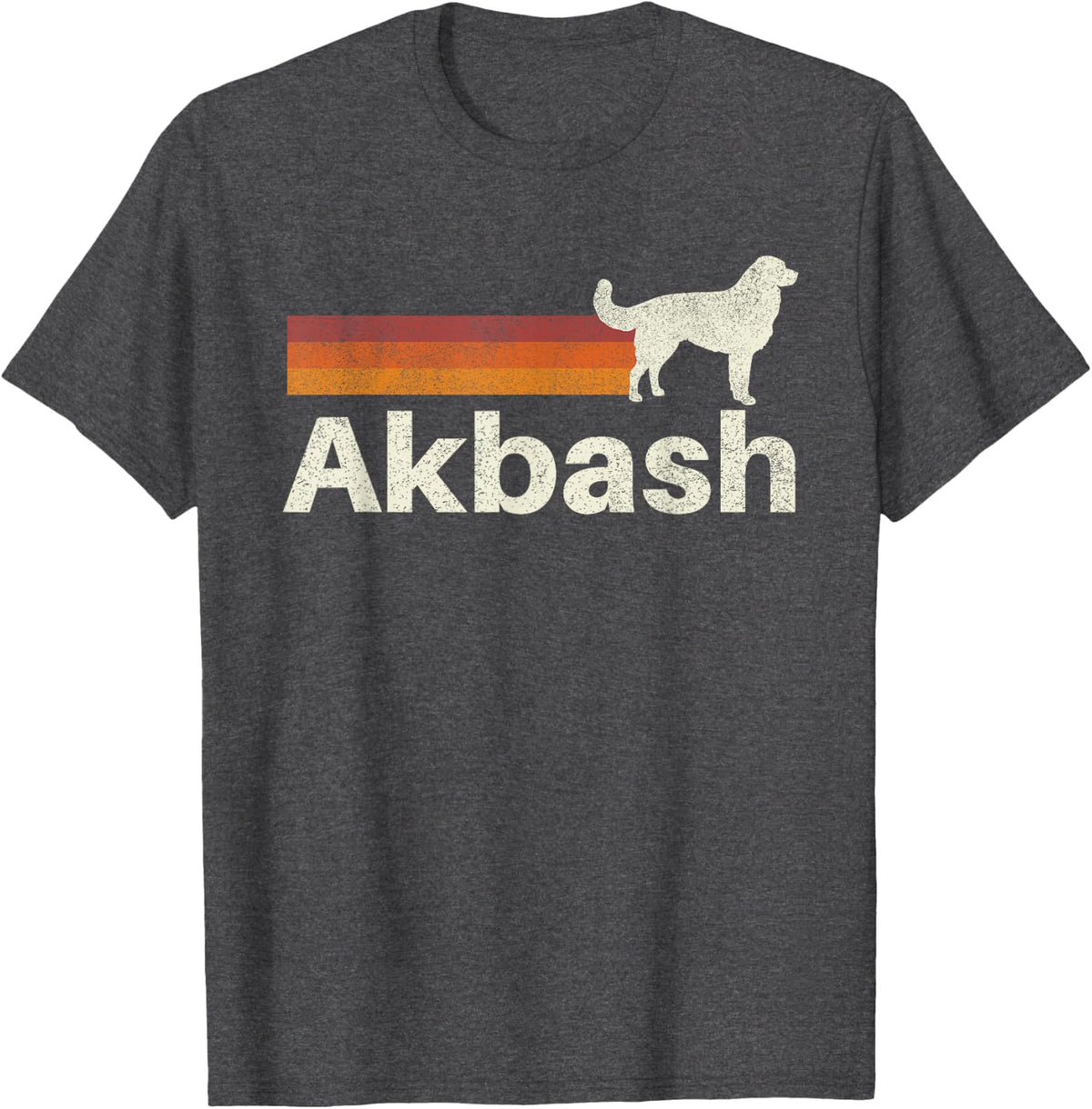 Vintage Akbash Retro Mom Dad Dog T-Shirt - Dark Heather Grey