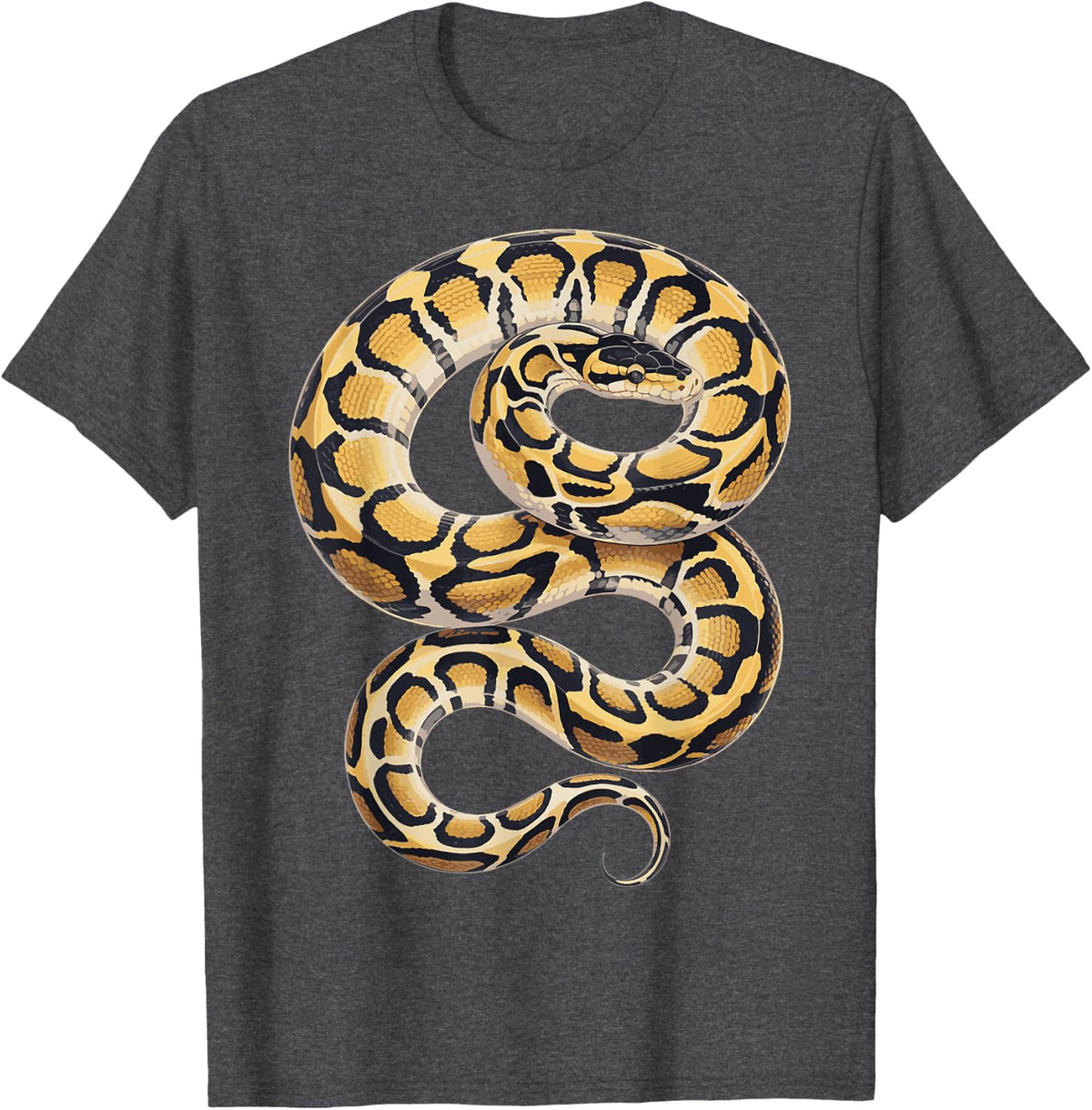 Ball Python Snake Banana Herpetology Snake Lover T-Shirt - Dark Heather Grey