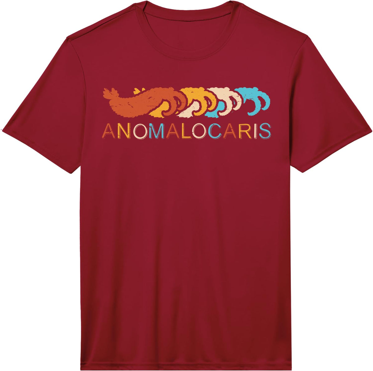 Mens Anomalocaris Vintage Style Performance T-Shirt - Red