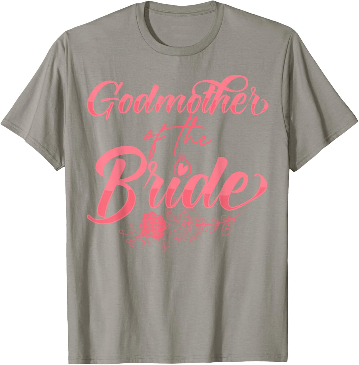 Bridal Party Wedding Bride Godmother T-Shirt - Slate Grey