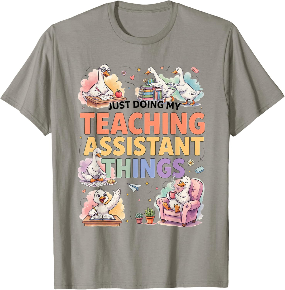 Teaching Assistant Paraprofessional Classroom School Aide T-Shirt - Slate Grey