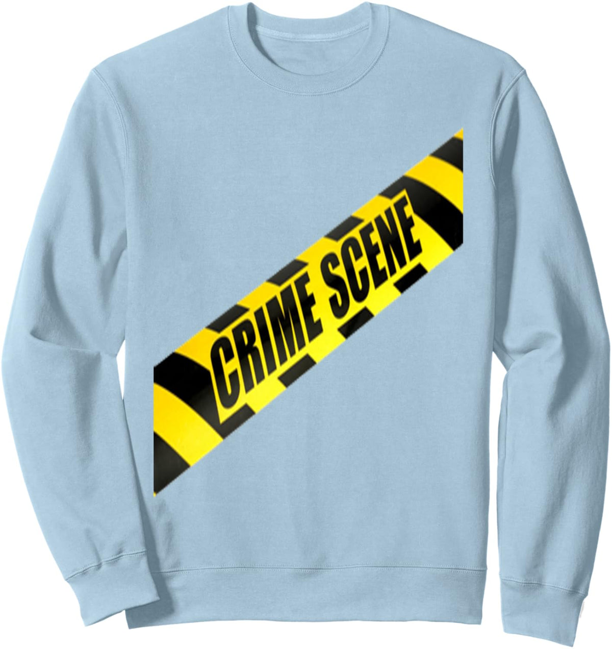 Crime Scene Tape True Crime Forensic Investigator Sweatshirt - Adult Unisex Dusty Blue