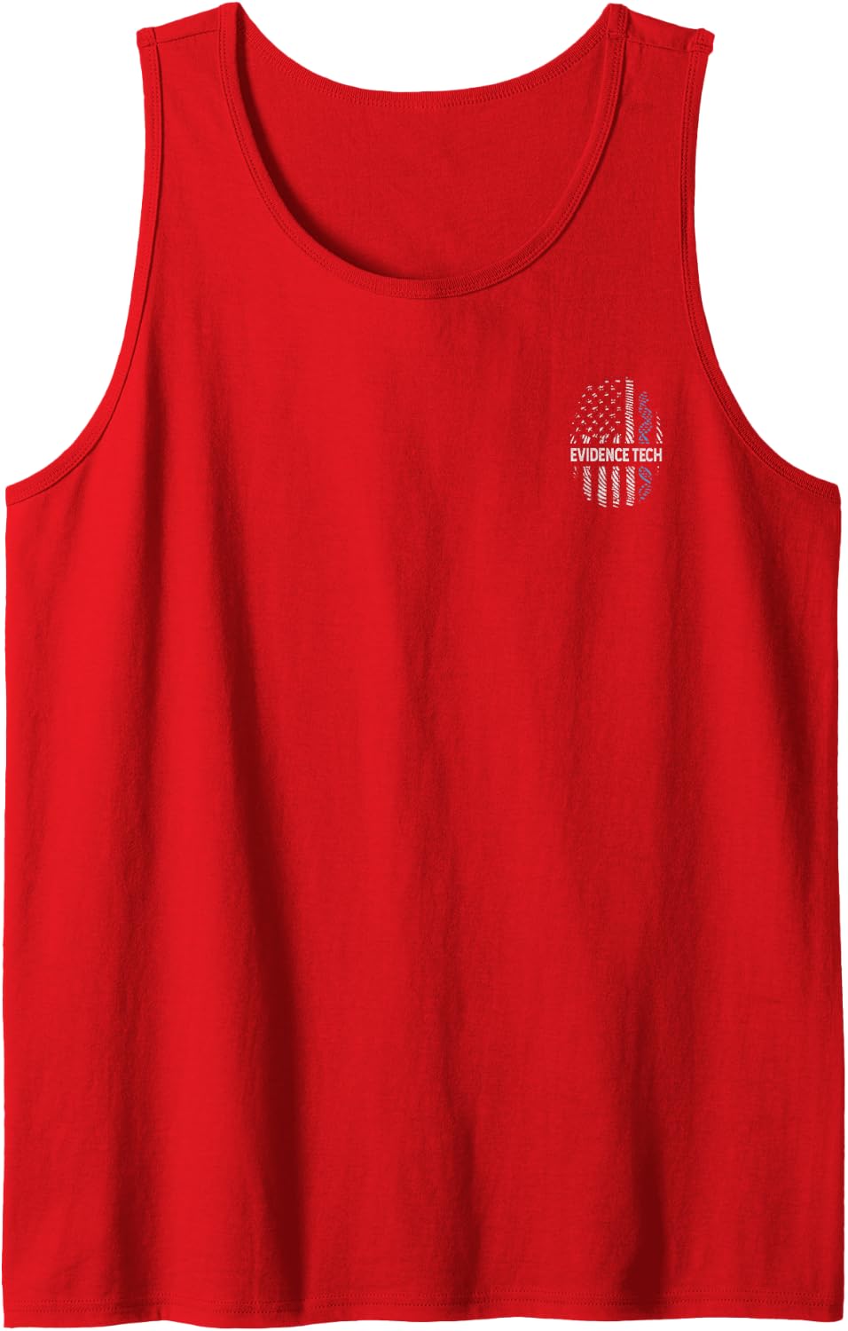 Evidence Tech Patriotic DNA USA Flag Pocket Design Tank Top - Red