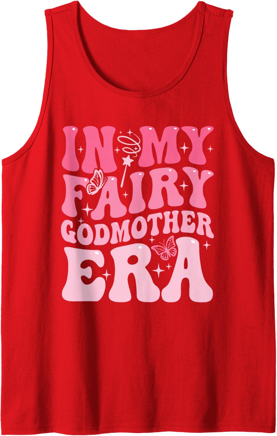 In My Fairy Godmother Era Best Godmother Mother's Day Tank Top - Red