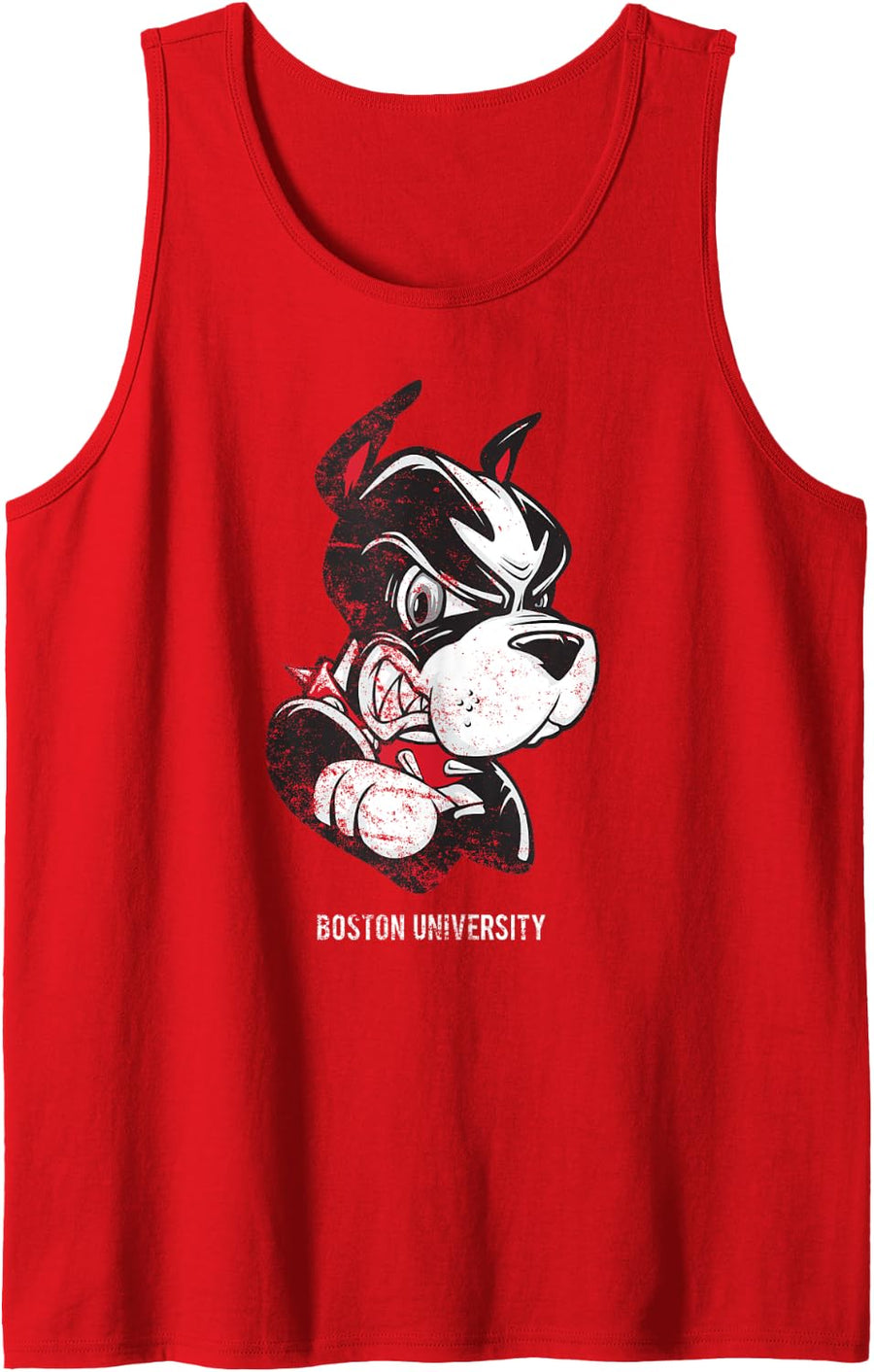 Boston Terriers Vintage Distressed Icon - Boston U Tank Top - Red