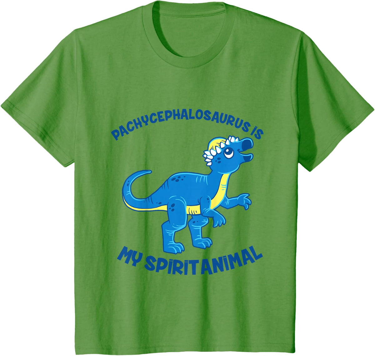 Pachycephalosaurus Is My Spirit Animal T-Shirt Cute Jurassic T-Shirt - Grass Green