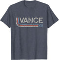 JD Vance 2024 Vintage Grunge Retro Stripe Vance 2028 T-Shirt - Heather Blue
