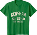 Clayton Kershaw Los Angeles Baseball St. Patrick's Clover T-Shirt - Kelly Green