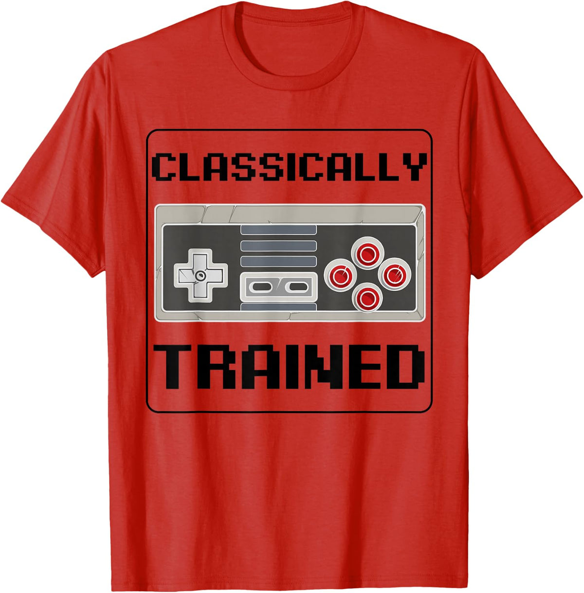 Funny Classically Trained Gift Cute Retro Gamers Men Women T-Shirt - Red