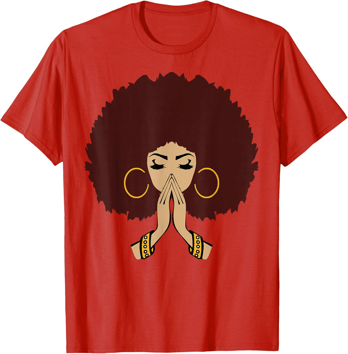 Living My Best Life Black Girl Magic Melanin Afro Queen Gift T-Shirt - Red