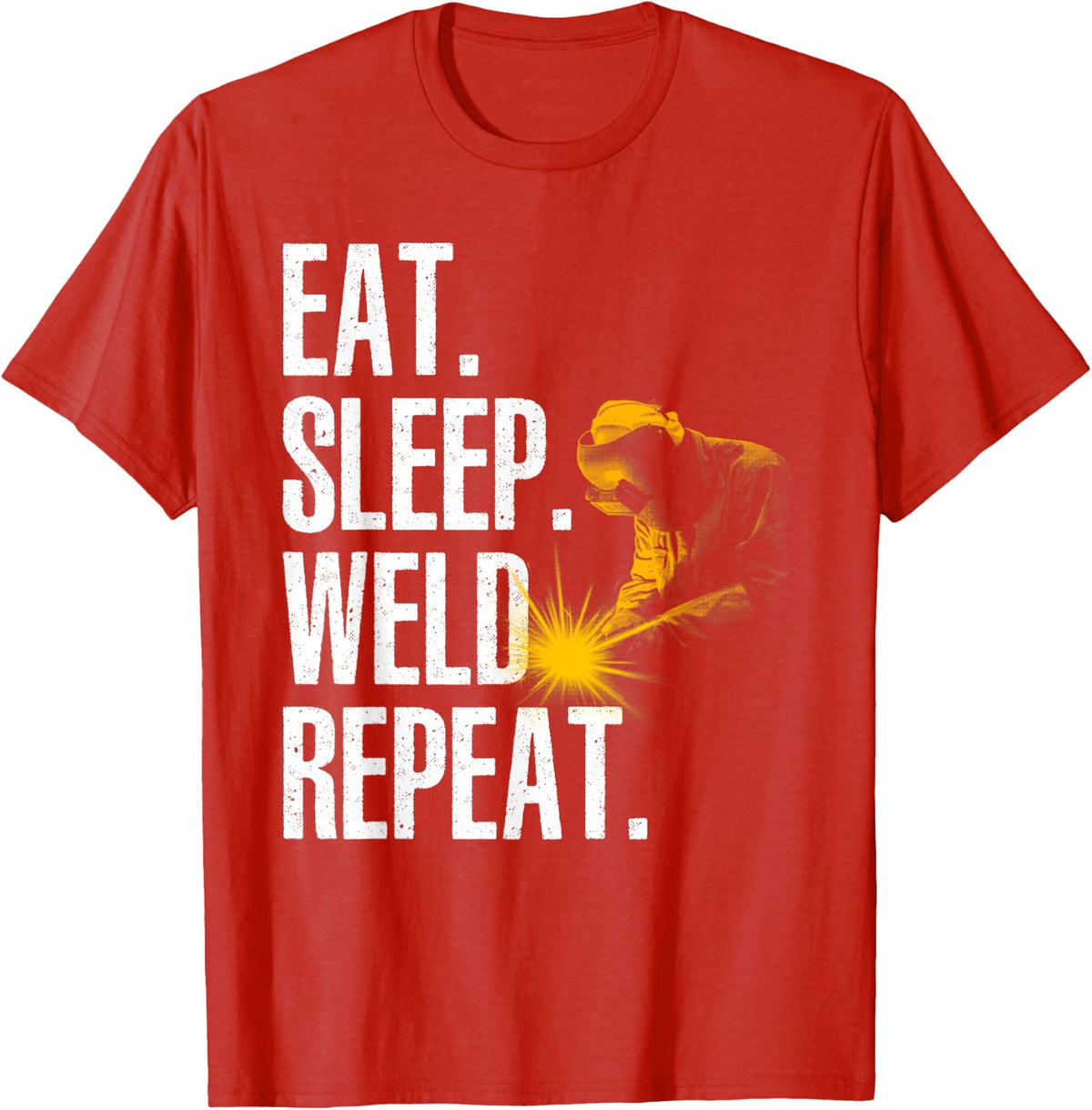 Best Welding Art For Men Women MIG/TIG Welding Metal Welder T-Shirt - Red