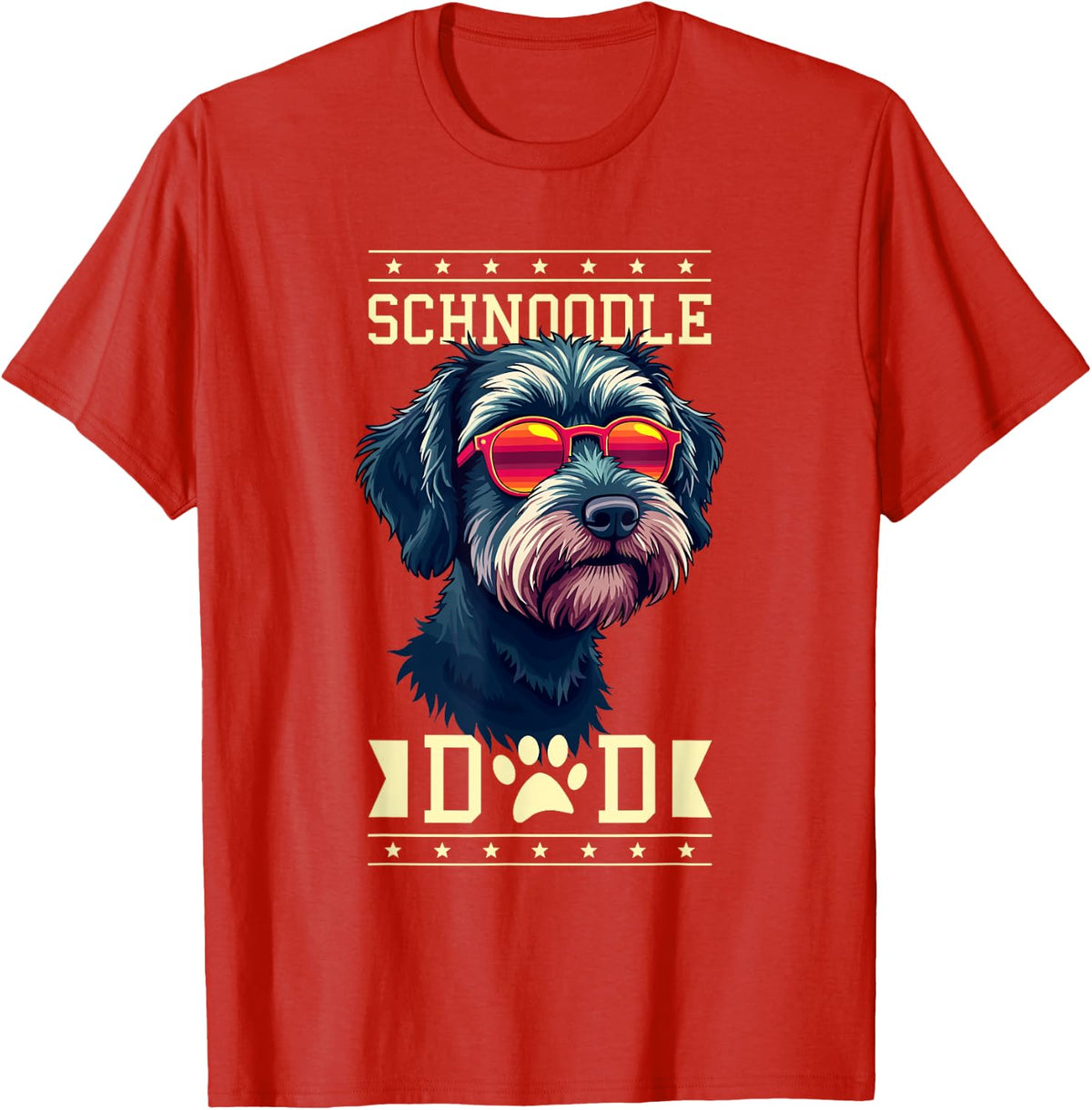Schnoodle Dad Schnoodles T-Shirt - Red