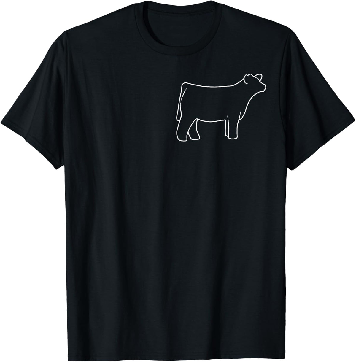 Cow Show Steer Girl T-Shirt Tees for Livestock Show Competition Cattle Farmer Cowgirl Shirt - Black