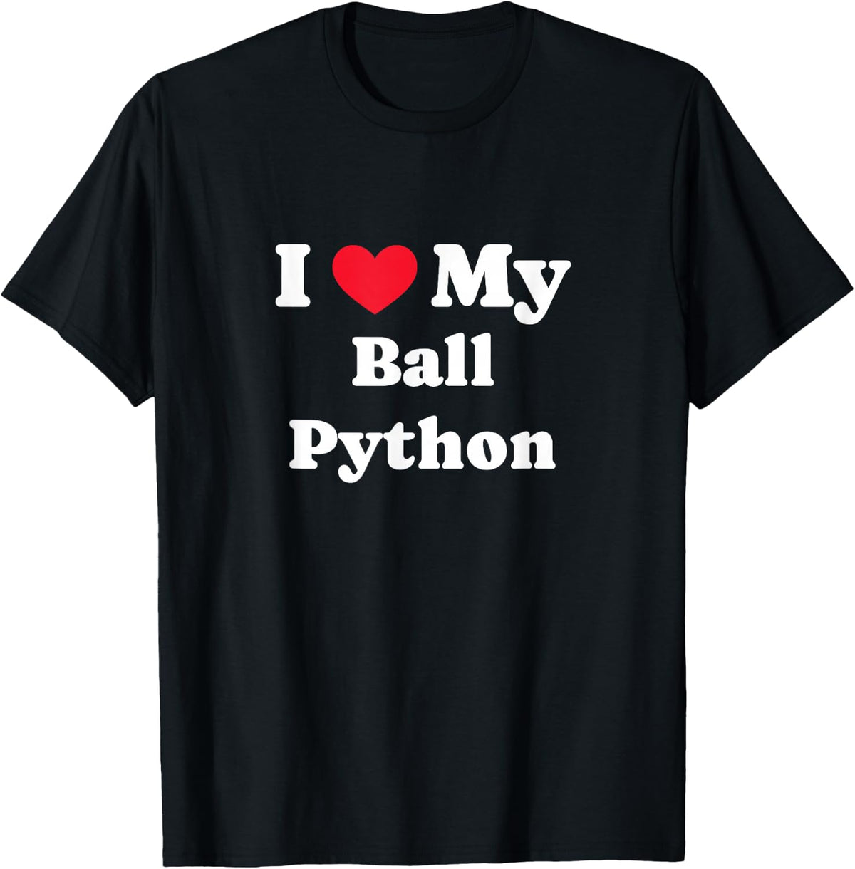 I Love My Ball Python Noodle Boy T-Shirt - Black